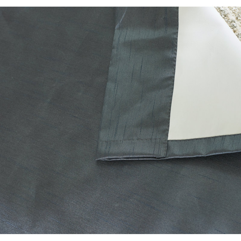 Panneau de rideau simple occultant et isolant synthétique de couleur unie Kensington, l 45 po x L 120 po, Gris argenté