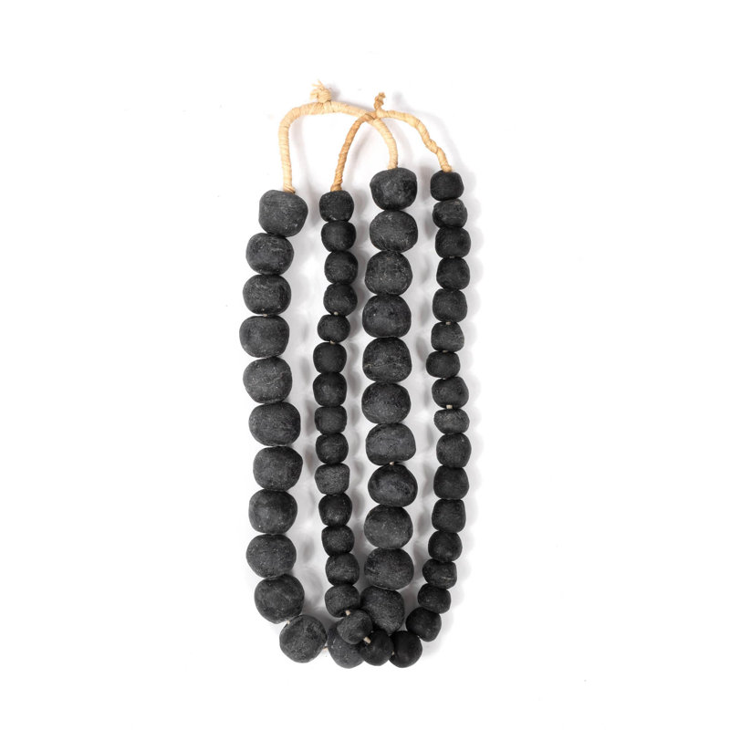 Glass Beads (Loose), Black, 14.5" H x 5.5" W x 1.5" D
