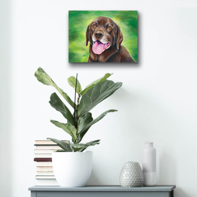 " Chocolate Labrador Retriever Dog " by Rebecca Wang Art