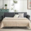 Canapé-lit convertible 2 en 1 80,7 po avec matelas 63 po x 70,9 po Sofas pour salon / chambre à coucher | Gris clair | Tissu + métal