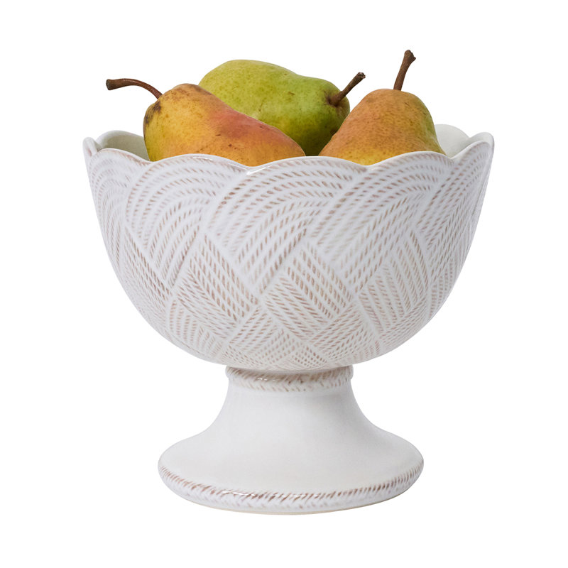 Le Panier Mystic Knot Footed Bowl, Whitewash