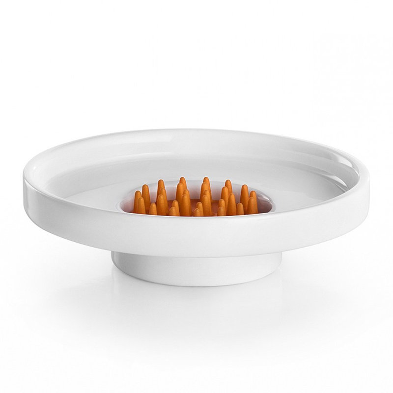 Plat à savon saon Complements, Blanc / Orange