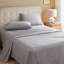 Ensemble de draps 4 pièces 100% coton à motif de flocons de neige-132457566-132457564