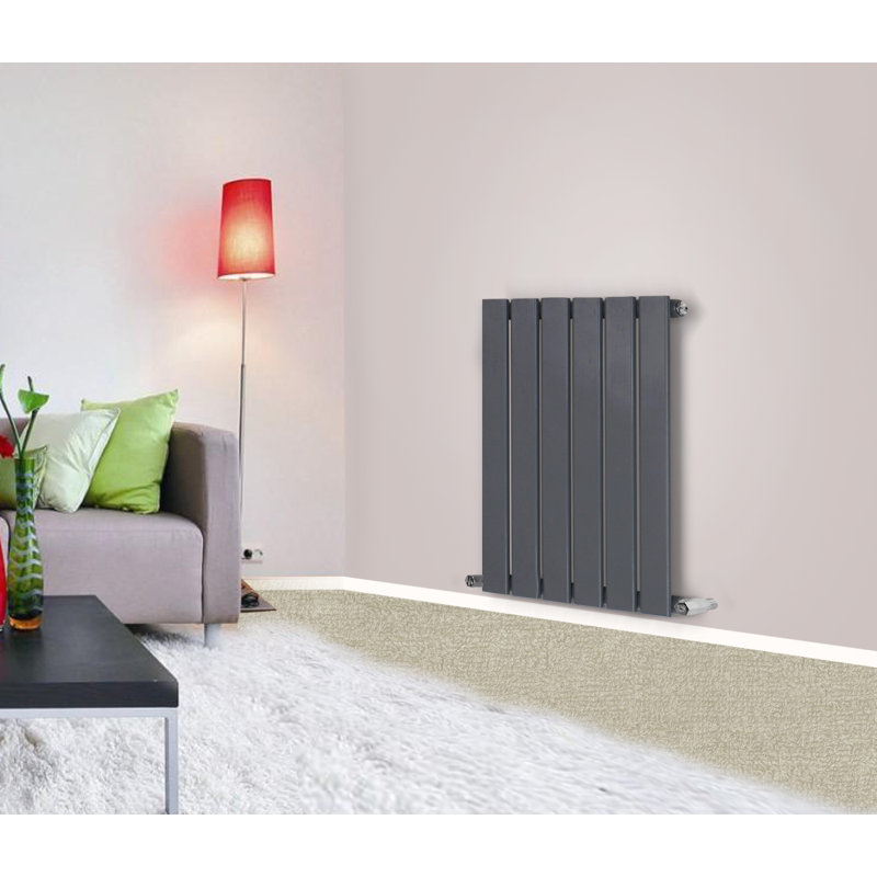 Shonnard Vertical Single Flat Panel Radiator, Anthracite, 60cm H x 40.8cm W