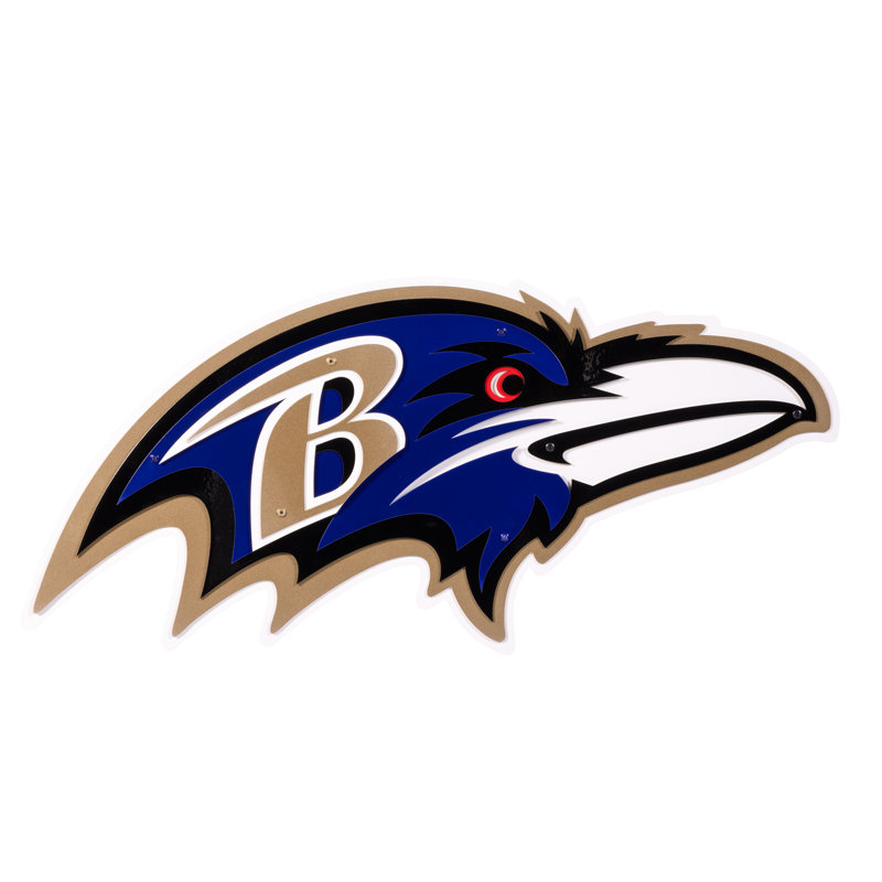 Art mural en métal Baltimore Ravens