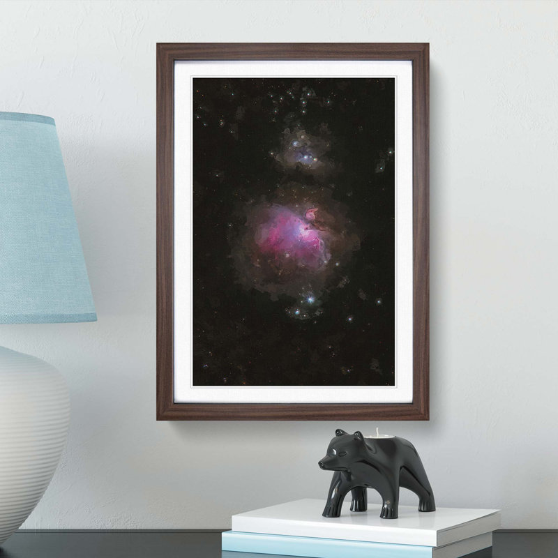 Universe in Abstract Vol.16 - Picture Frame Graphic Art Print, 65cm H x 48cm W x 2cm D, Walnut Framed