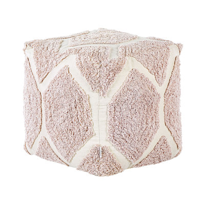 Charmayne 40cm Wide Square Geometric Cube Ottoman