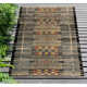 Sesena Striped Machine Made Flatweave  Polypropylene Indoor / Outdoor Area Rug in Black/Yellow/Red