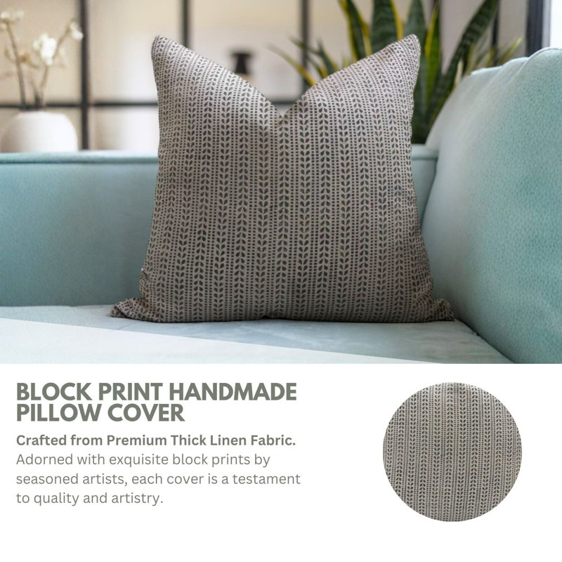 Linen Indoor/Outdoor Pillow Cover, 14" x 20", Rectangular, Black