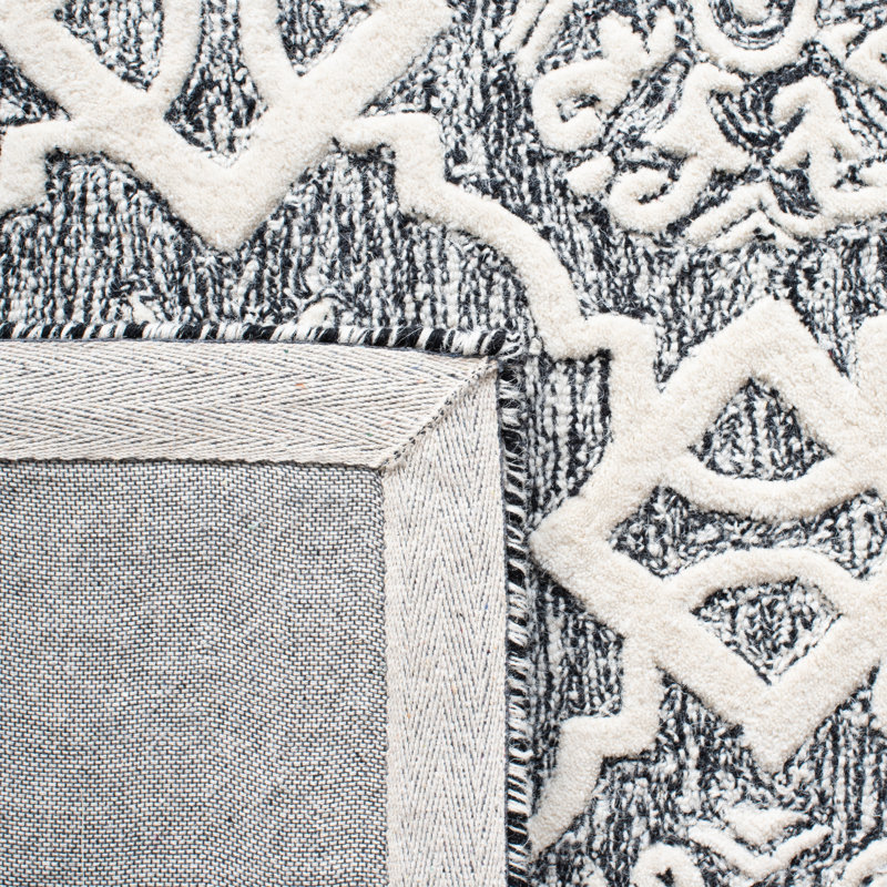 Ellmer Hand Tufted Wool And Cotton With Latex Oriental Rug, Rectangle 3' x 5'