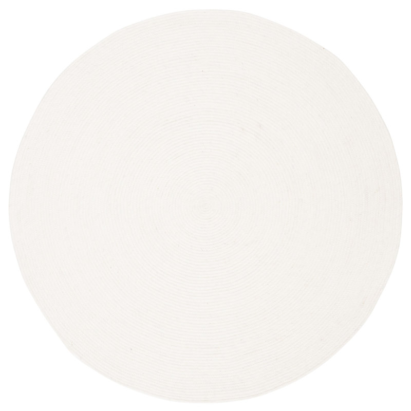 Conn Hand Woven 0.6 Wool, 0.4 Cotton Solid Color Rug, Round 4'