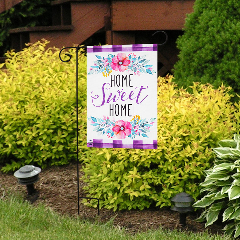 Drapeau de jardin Floral Home Sweet Home