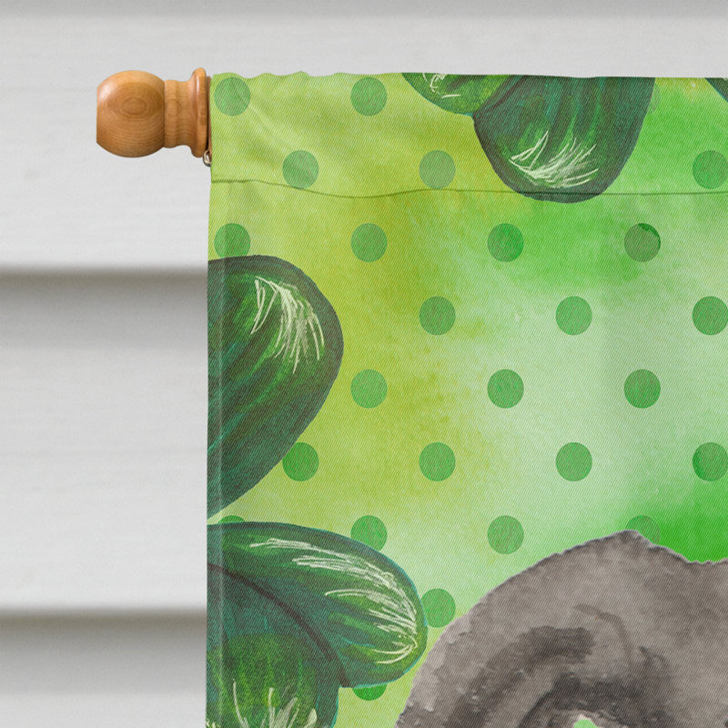 40 x 28 po en polyester à 2 côtés de la st patrick drapeau maison, Lévrier italien gris