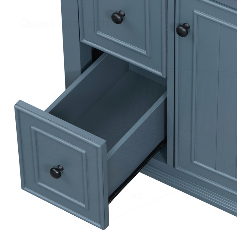 Meuble-lavabo 24 po avec lavabo, Bleu gris