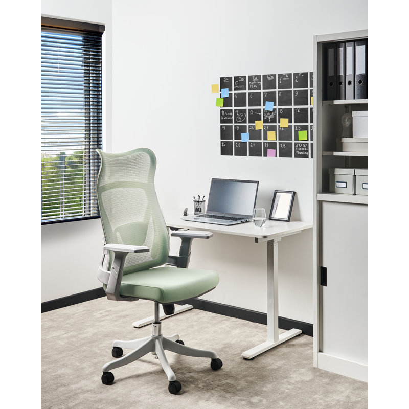 Office Chair Swivel BARD Fabric, Green, Grey