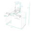 Bureau de coiffeuse avec miroir, 2 tiroirs et rangement caché-1004471067