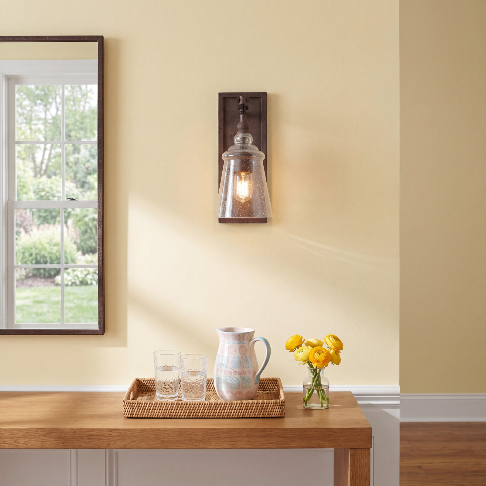 Levine Steel Armed Sconce, Dark Weathered Iron
