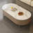 Modern simple elliptical rock table-105363516-105363517