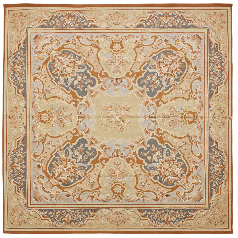 Wool Oriental Area Rug, Square 6' x 6'