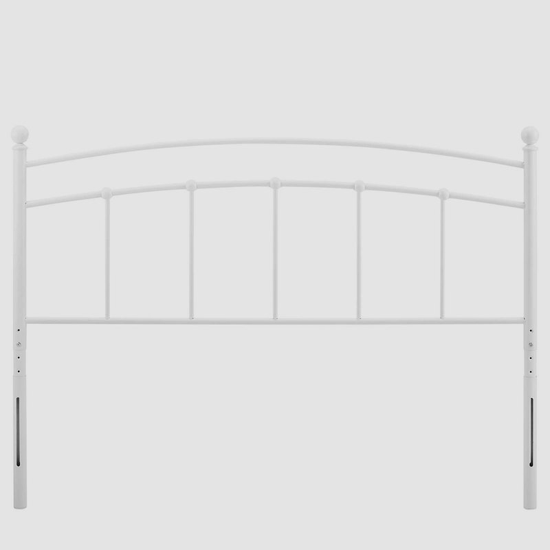 Abigail Metal Headboard, White, King