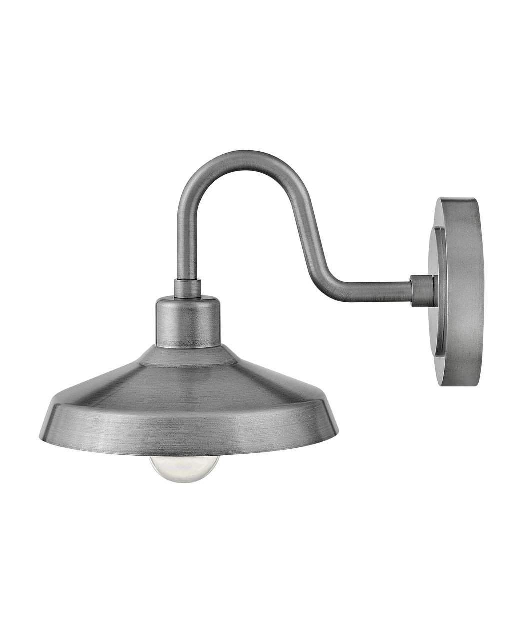 Vanielle 1-Light Outdoor Barn Light, Antique Brushed Aluminum, 9" H x 9.5" W x 13.5" D