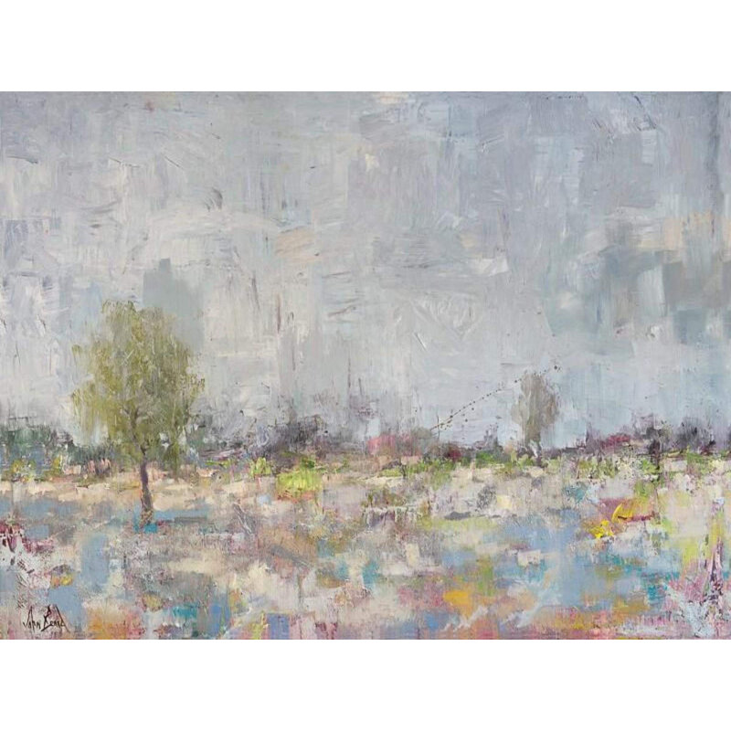 Burst of Spring - Artist Enhanced Canvas Print, Black Framed Canvas, 21.5" H x 25.5" W x 1.75" D
