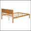 Structure de lit plateforme avec tête de lit, support à lattes de bois, aucun sommier requis, double, chêne