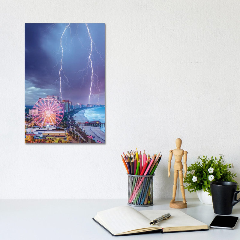 Myrtle Beach Lights by Brent Shavnore - Wrapped Canvas Print, 20.32 cm H x 30.48 cm W