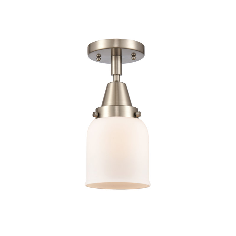Plafonnier encastré en verre à DEL, Ampoule non incluse, Oui, Nickel satiné brossé