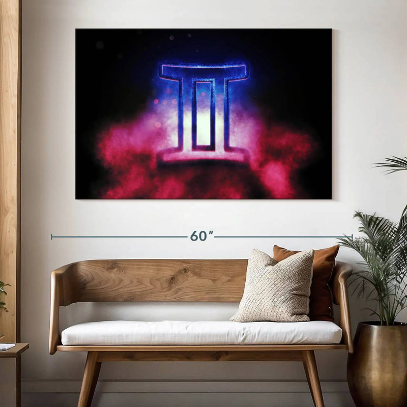 Adella Dramatic Gemini Symbol, 34" H x 51" W