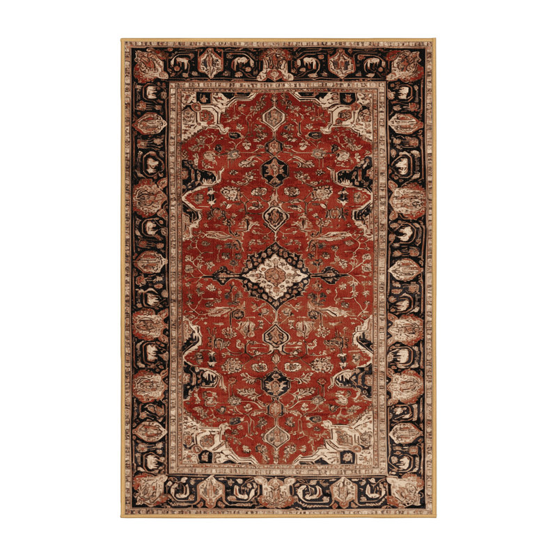 Tapis brun lavable à la machine, Rectangle 2 pi x 3 pi