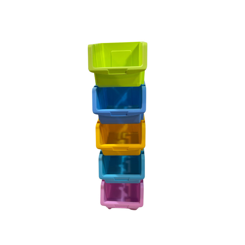 Ensemble de bacs empilables en plastique Henriha, Multicolore