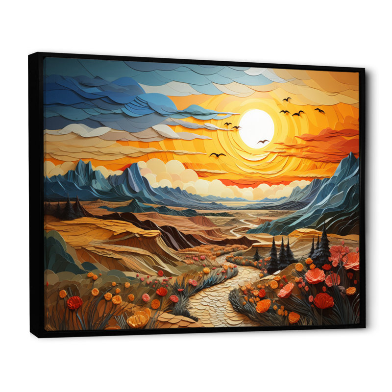 Nevada Canyon Mirage II - impression, Cadre flottant noir, H 24 po x l 32 po x P 1 po