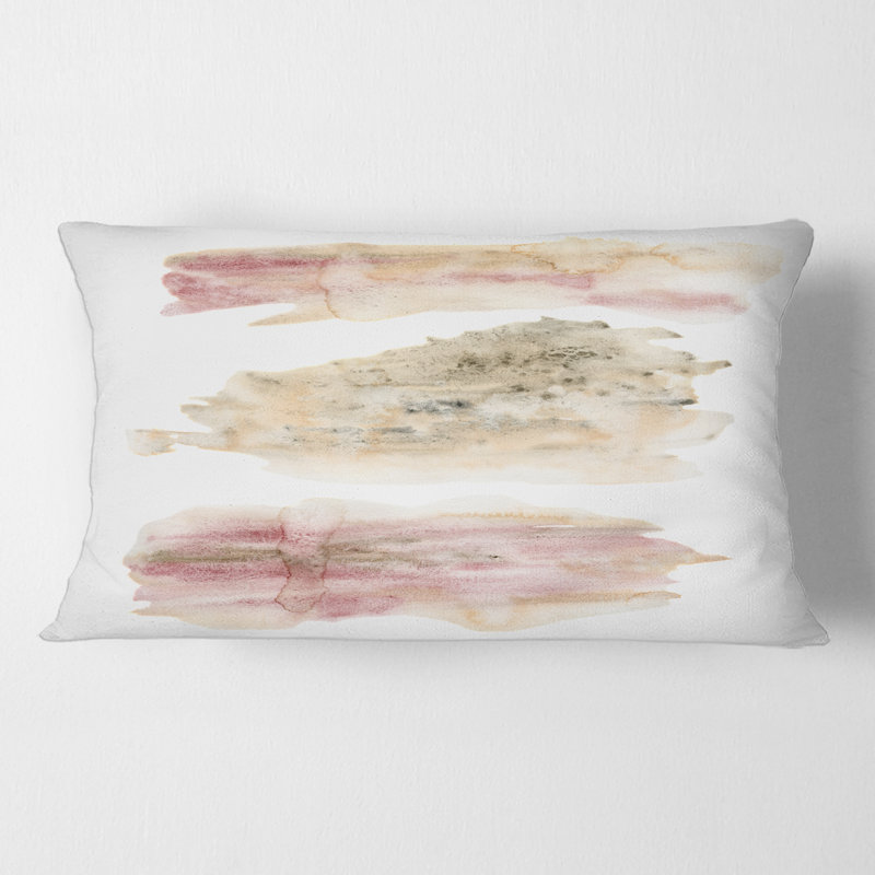 Nuage abstrait doré et rose - coussin imprimé moderne