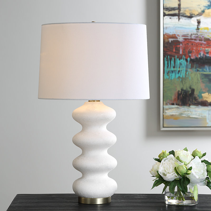Lampe de table Dalan blanche