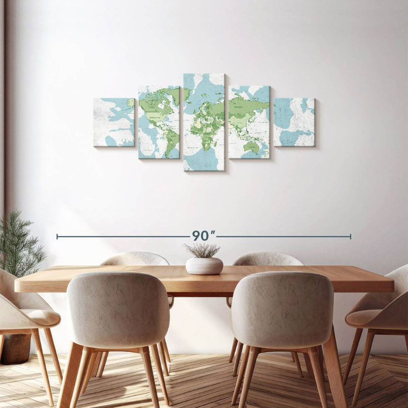 Educational World Map I, 30" H x 68" W