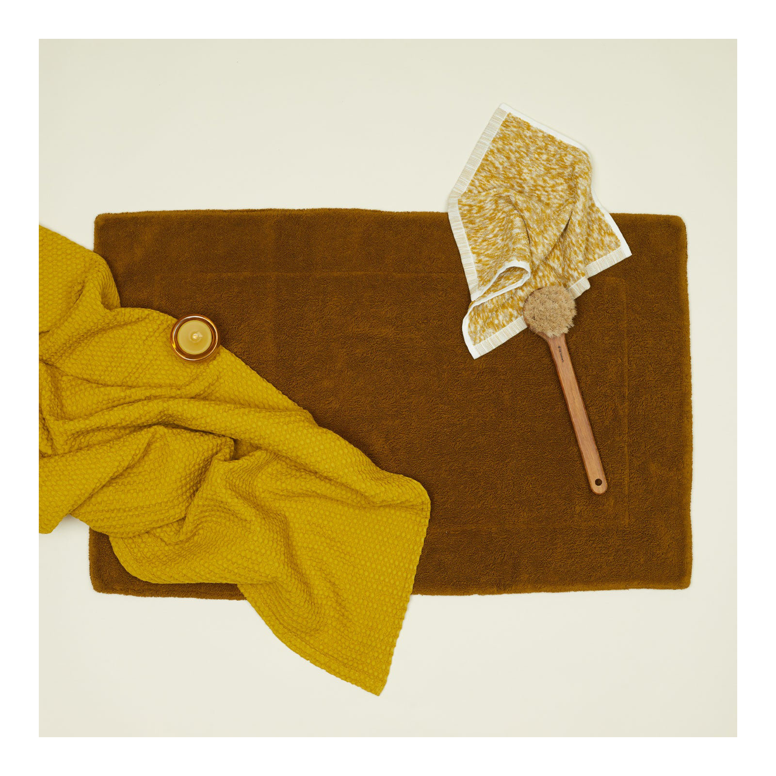 Simple Cotton Hand Towel, Mustard, Bath Sheet - 1 Pack