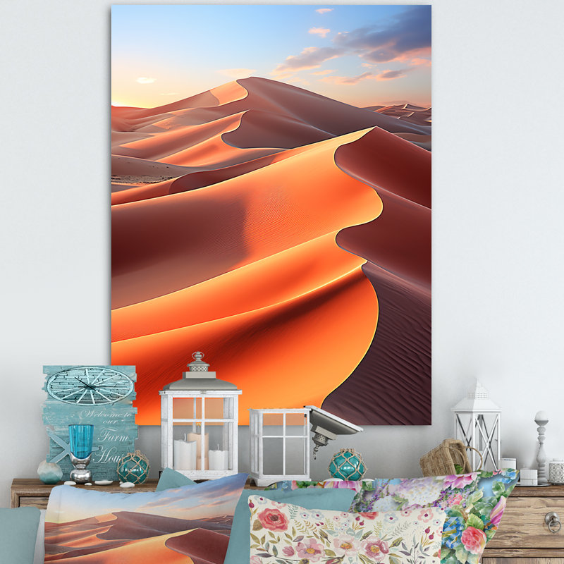 Paysage de désert Badnath Minimalist II, Toile tendue, H 40 po x l 30 po x P 1,5 po