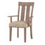 Chaise avec accoudoirs en tissu et érable, ensemble de 2