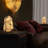 Artsolute Sculptural Turkish Lilac Marble Veneer Table Lamp-Multifacet 