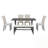 6-Piece Rectangular Dining Table Set With 4 Upholstered Chairs And 1 Bench-1206684501
