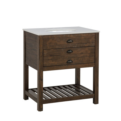 30'' Single Bathroom Vanity with Marble Top
