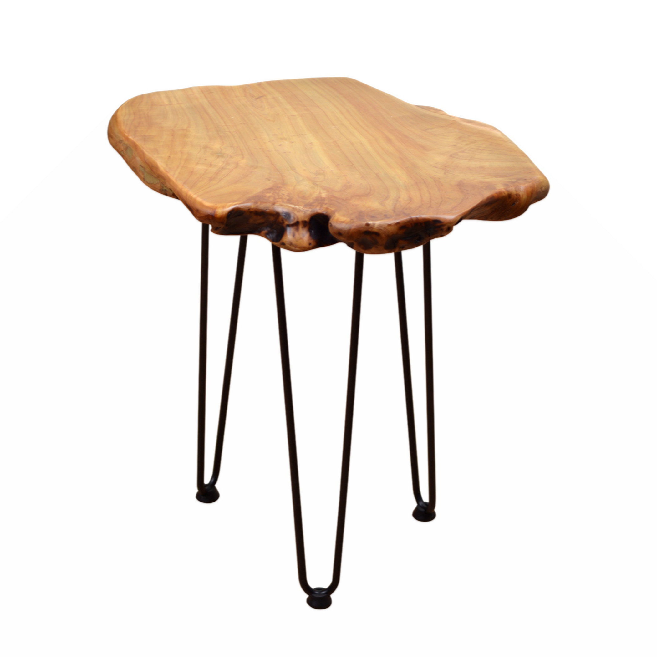 Millwood Pines Natural Edge Solid Wood Coffee Table Side Table Bedside ...
