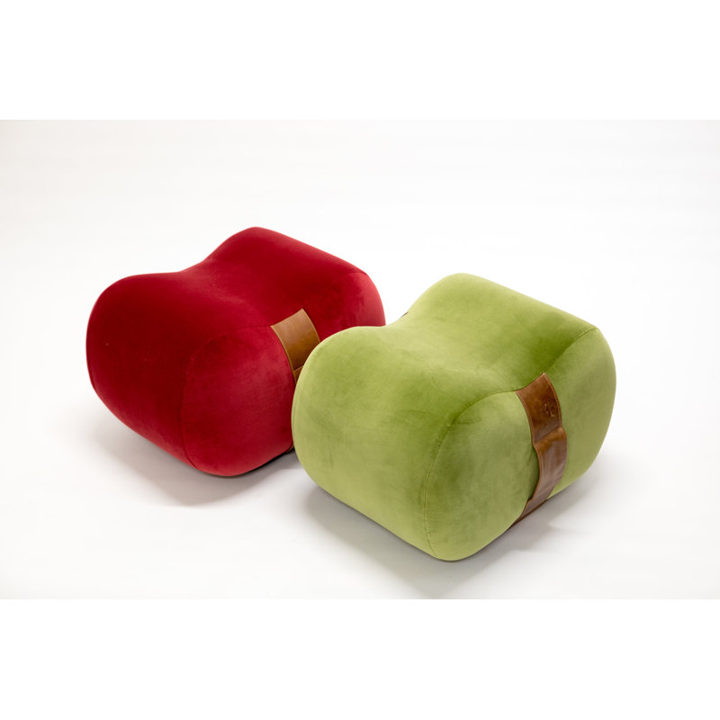 Milo Velvet Ottoman, Bittersweet/Chesterfield Velvet