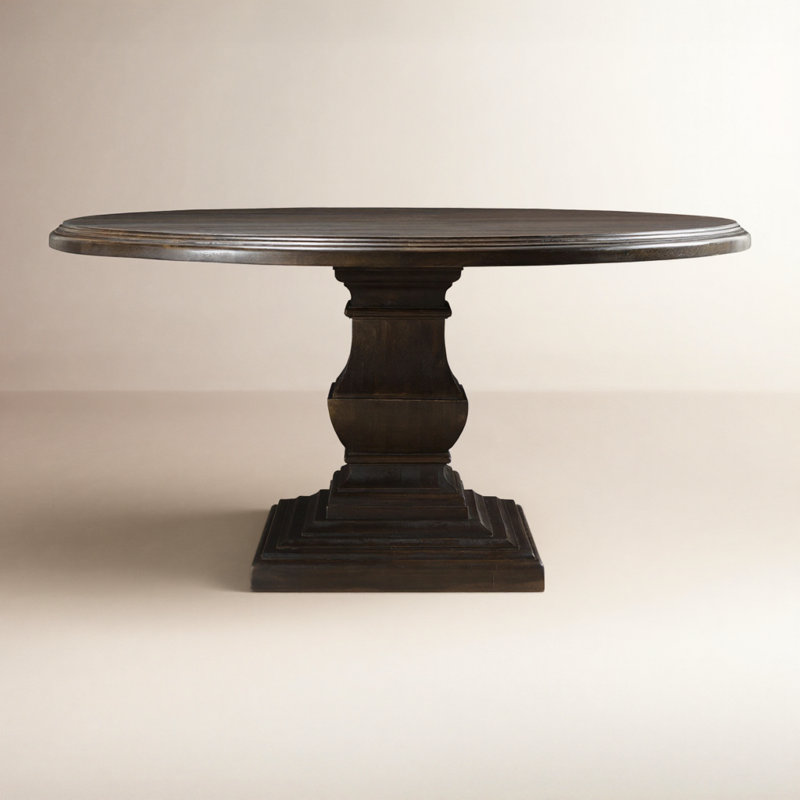 Nimes Round Solid Wood Dining Table, 60" L x 60" W