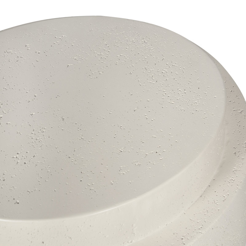 Cosmo Outdoor Round Side Table, White