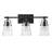 Foster Three-Light Bath Vanity w/ Clear Glass Shades