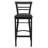 Worley Two-Slat Ladder Back Metal Restaurant and Dining Barstool with Vinyl Upholstered Seat-463621194-439575801
