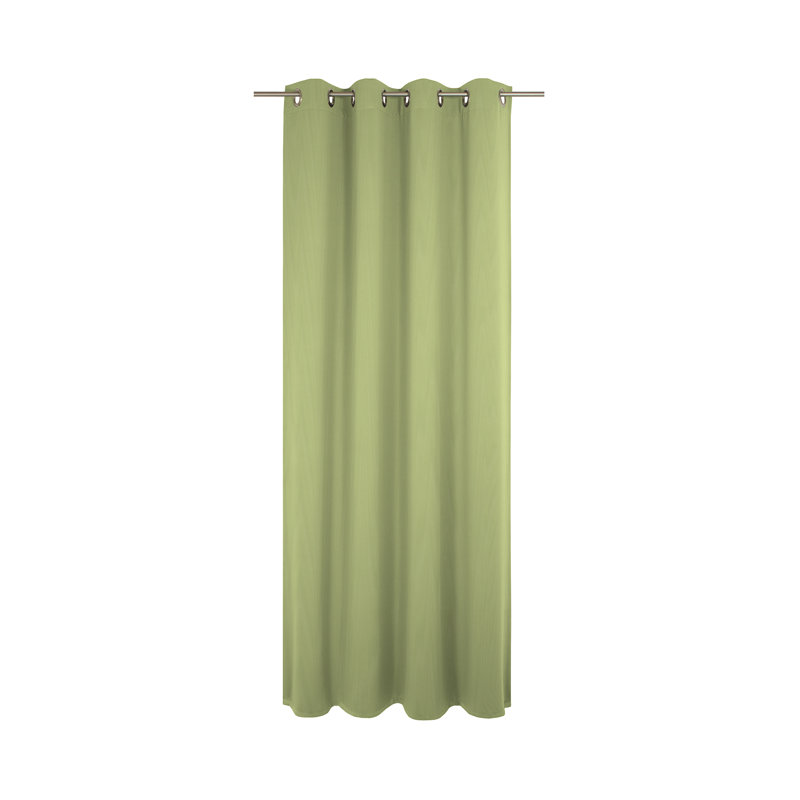 Yvette Eyelet Opaque Single Curtain, Green, 145cm Width x 145cm Drop