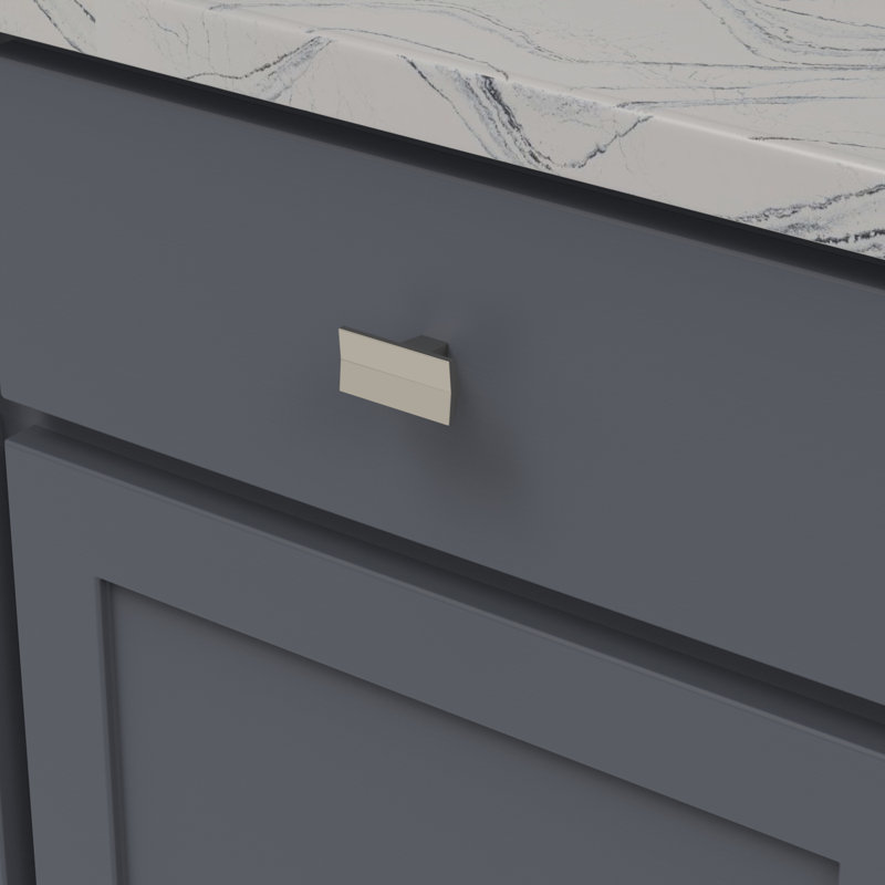 Avenue Rectangular Knob, Polished Nickel